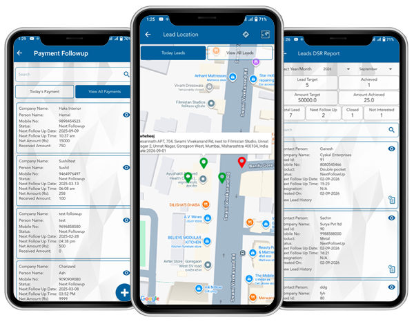 Sales Genie App Screens